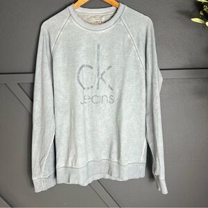 Calvin Klein jeans grey medium Crewneck logo sweater